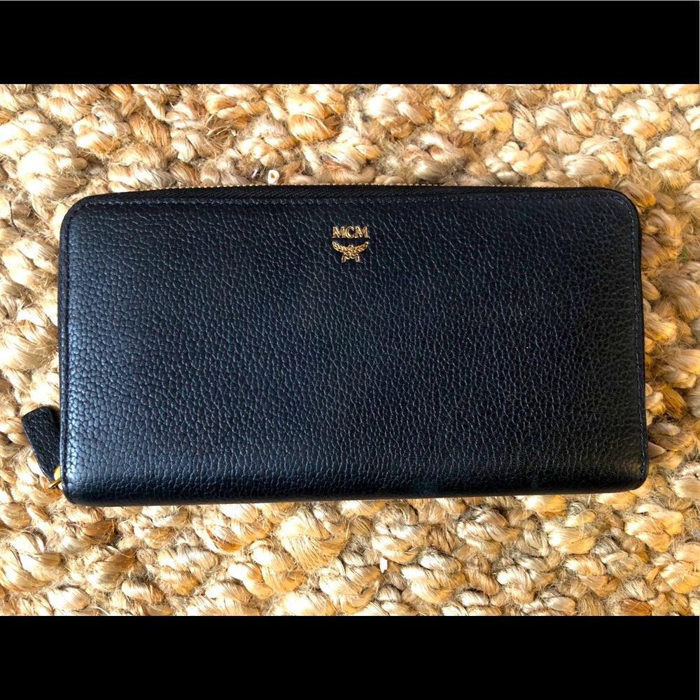 MCM zip around wallet